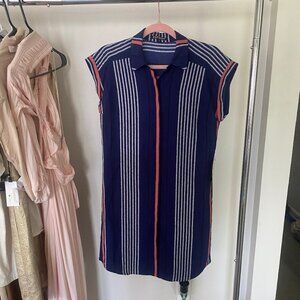 Express Striped Button-Down Midi Dress | Size S | NWT (No Belt)
